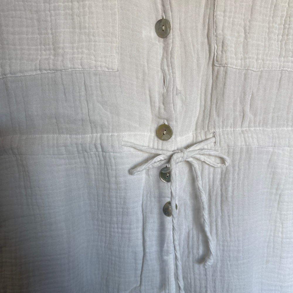 NWT Rails Dakota Drawstring-Waist Romper Button-U… - image 5